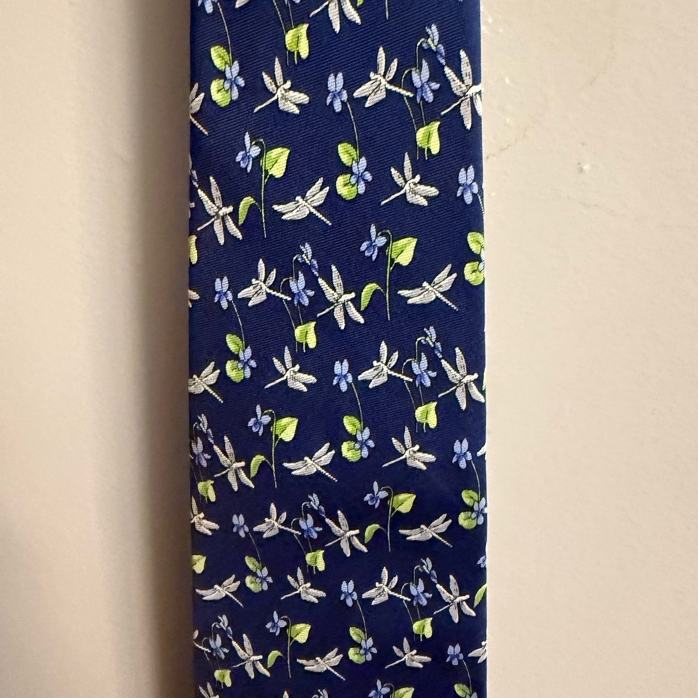 Joseph & Lyman Silk Dragonfly Floral Print Necktie Bloomingdale’s